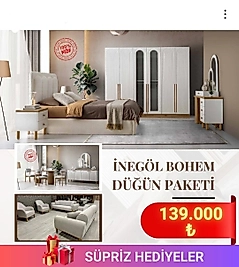 İnegöl bohem düğün paketi dev hediyeler