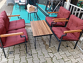 Bahçe balkon oturma gurubu