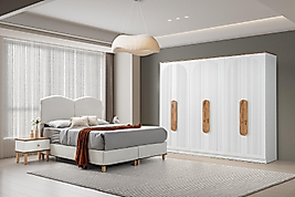 Bohem yatak odası Takımı yatak baza başlık dahil