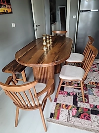 Kırlangıç sandalye ceviz masa bench